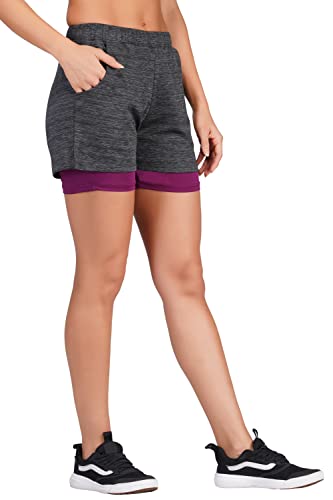 Image of NEVER LOSE 2-in-1 Sports Shorts with Phone Pocket, Light Weight & Quick Dry for Gym, Running & Athletic wear Men & Women