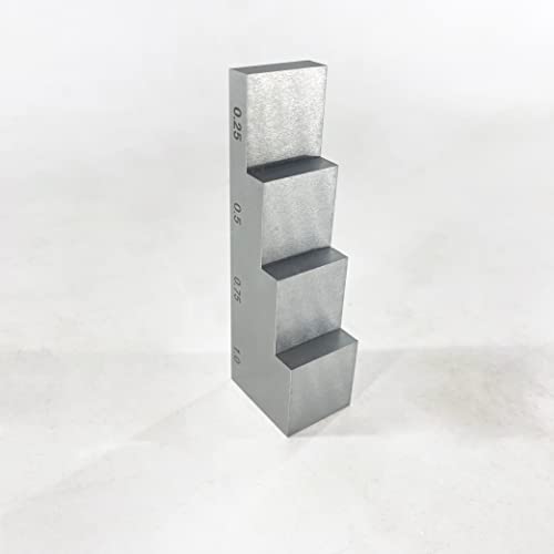 4 Step 6063 Aluminum Block de Calibración para Medidor de Espesor Ultrasónico 0.250" 0.500" 0.750" 1.000" para Pruebas NDT de Espesor y Linealidad miniatura 4