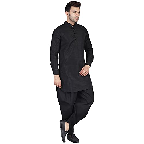 Image of TAHVO Men's Casual Cotton Kurta Shirt, Short Kurta