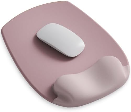 ErgoFlow Gel Wrist Rest Mouse Pad-Ergonomic Cushion for Desk, Cute Aesthetic Computer Decor for Women; Small Mousepad Mat&Laptop Pads-Office, Home Wireless Support&Ergo Accessories Supplies (01Pink) - art Series