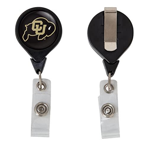 Desert Cactus University of Colorado Retractable Badge Holder Buffaloes CU Buffs ID Reel with Ticket Clip for Lanyard, Work, School & Office Access