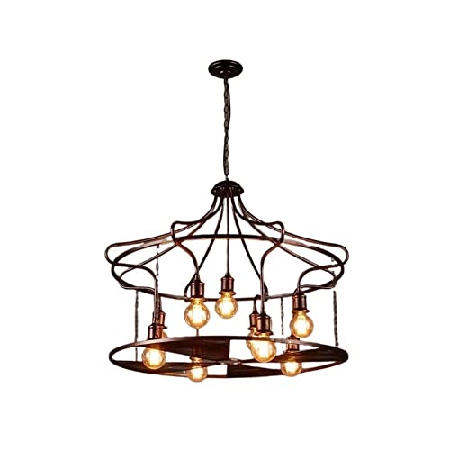 Plafonnier 9-lights metal bar lampe suspendue rétro luminaire encastré E27