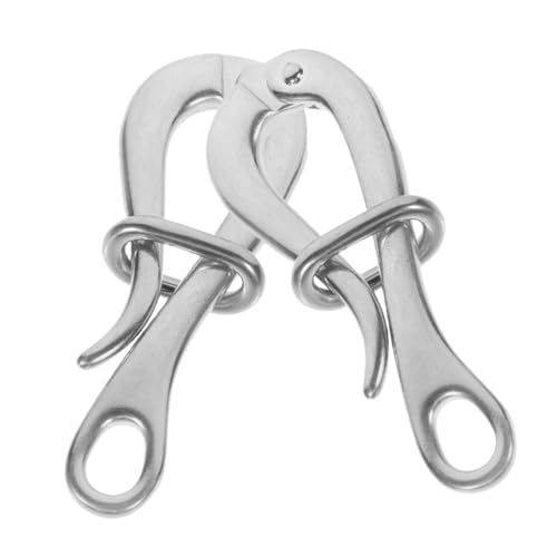 Milisten Boat Hook for Life Rafts 2pcs Heavy Duty Stainless Steel Hooks Practical for Marine Outdoor Activities