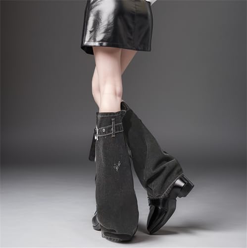 HeiBai Xiong Y2K Harajuku Leg Warmers Women Goth Japanese Punk Rave Emo Grunge3
