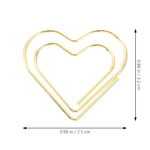 MAGICLULU 100pcs Small Paper Clamp Document Paper Clips Creative Shaped Paper Clips Small Paperclip for Document Paper File Clips Rose Gold Metal Unique Office - Image 2