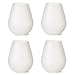 Stemless Silicone Wine Glasses, Unbreakable Outdoor Cups, Shatterproof Rubber, Set of 4