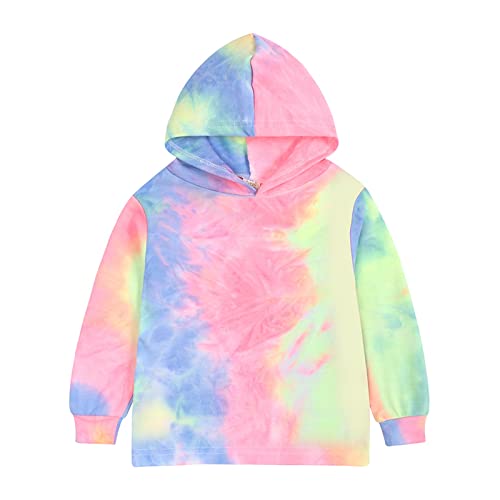 Kids Girls Boys Sweatshirt 2PCS Pullover Hooded Toddler Long Sleeve Tie Dye Sweater & Pants Outfits Set Fall Clothes2