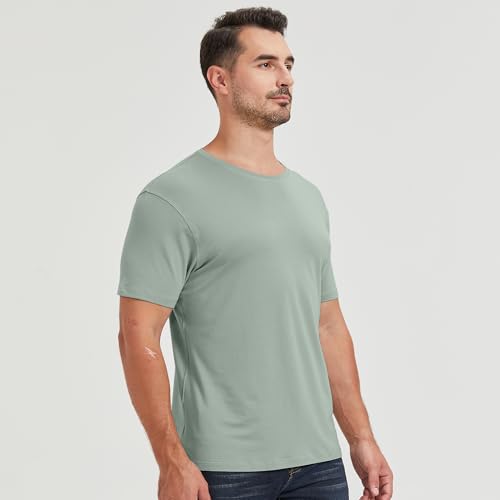 Image of netdraw Men's Ultra Soft Bamboo Viscose Cotton T-Shirt S-3XL | Moisture Wicking, Lightweight, Cool-Touch, Everyday Casual, Lounge, Sleep & Undershirt