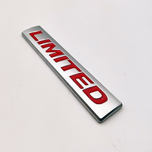 Image of 1x Limited Logo 3D Metal Decal Side Sticker for Fender Emblem Trunk (Chrome Red)