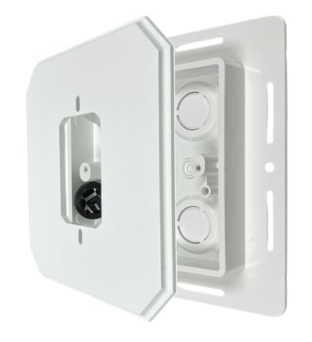 iMBAPrice IMBA-8081F Non- Metallic Universal Siding Block for Light Fixtures and Receptacles, Cover with Flanges 6.5-Inch x 6.5-Inch, White