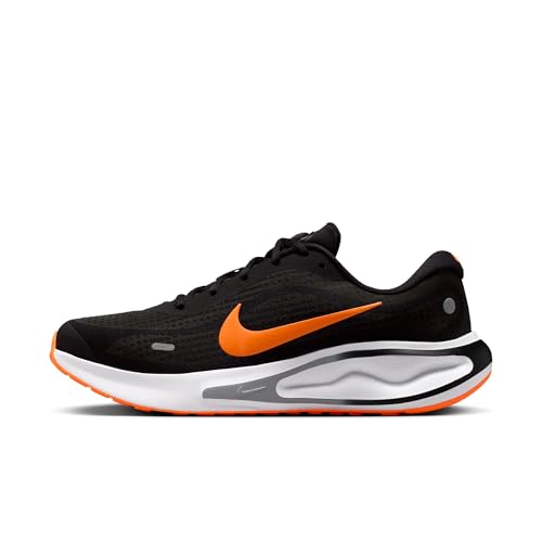 Nike Men's Journey Run Road Running Shoes, Black/Total Orange-Anthracite-Wolf Grey, 8.5