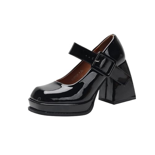 Talons hauts bout carré noir pour le bureau et les sorties chics