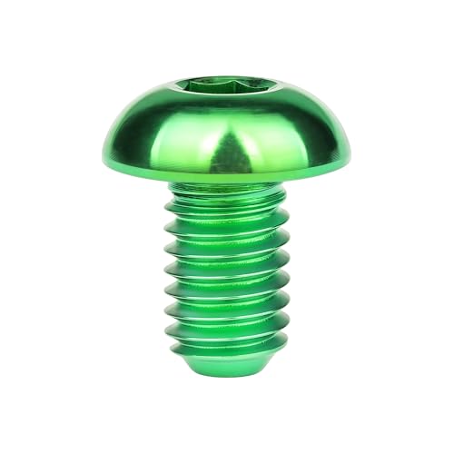 Image of Titanium Bolt M3 8 10 12 15mm Allen Key Head Screws for Bicycle Pack of 4 (Green, M3x8mm)