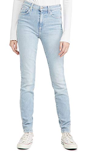 7 For All Mankind Women's The High Waist Skinny Jeans, Las Palmas, Blue, 30