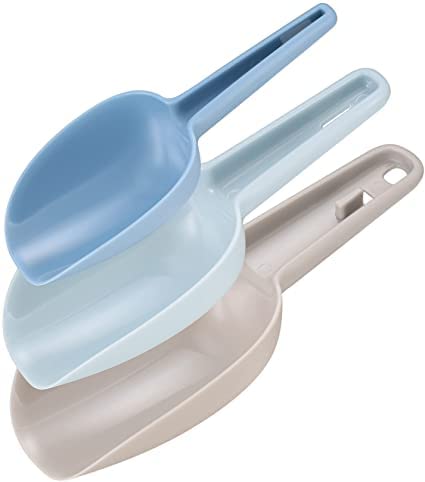 CREAHER Lot de 3 pelles à glace en plastique pour la maison - Convient pour la farine, la nourriture pour chien, le soja Cover