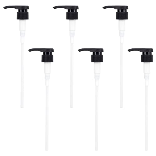 BENECREAT 6 unids 28-410 tapas de repuesto para bombas universales negras, bomba dispensadora de plástico PP para botellas de 1000 ml, aire acondicionado, lavado corporal, champú, loción