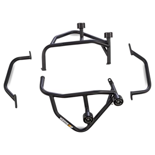 Image of Bizen CB200X / NX200 Premium Crash Guard with Double Frame Sliders - Black (for Honda CB200X / NX200)