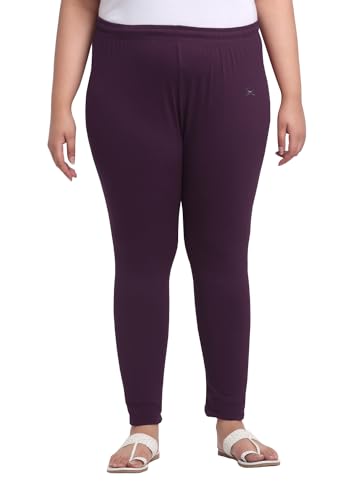 Image of Soft Cotton Ankle Lenght Solid Regular and Plus 35 Colours Leggings for Womens and Girls (Sizes :- M to 6XL)