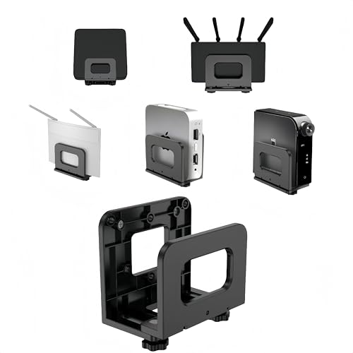 Support mural réglable jusqu'à 65mm pour modem et mini ordinateur