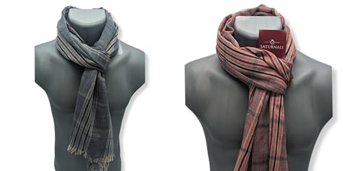 Bufanda de hombre a rayas cuello invierno abrigo caballero 5