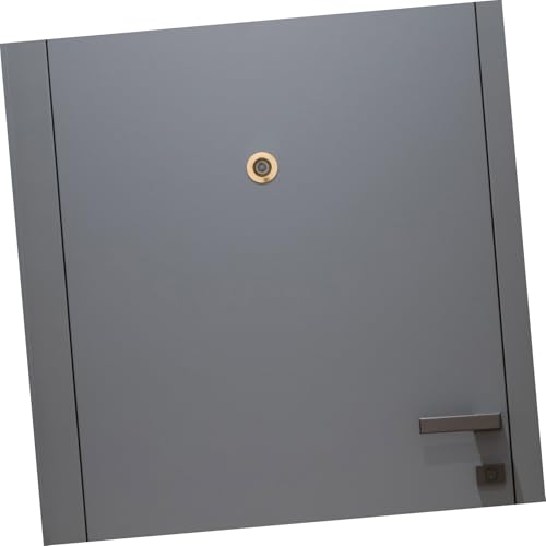 Mirilla de puerta de latón macizo con cubierta de privacidad resistente, lente gran angular de alta definición para puertas gruesas para uso en hogar, oficina y hotel, duradera miniatura 6