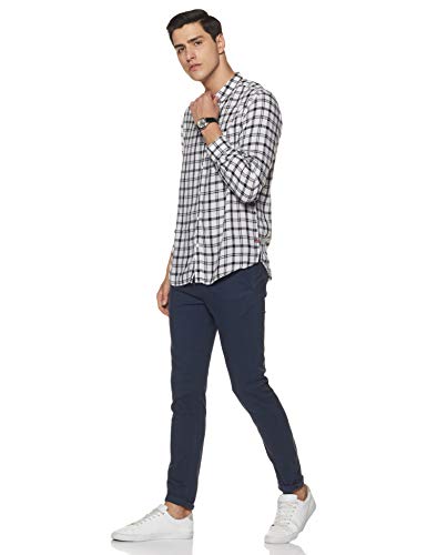 Image of Spykar Men's Checked Slim Fit Shirt