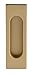 JUVA 3663 Poignée Encastrable pour Porte Coulissante | Passe Doigt pour Tiroirs et Portes d'Armoire, Placard de Cuisine, Chambre à Coucher l Acier Inox Noir | Tirage Vintage 125x40 mm - 1 pcs