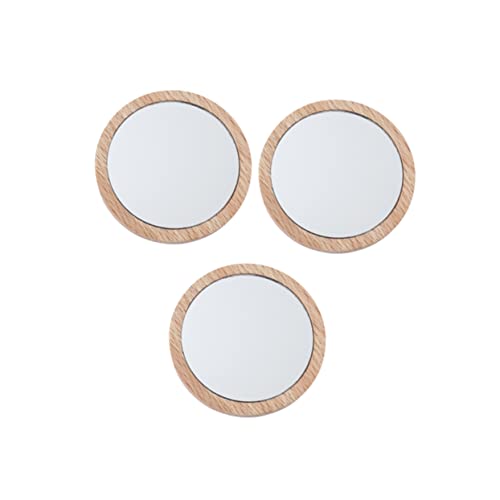 Espejo mini de maquillaje portátil rojo en forma de corazón miniatura 6