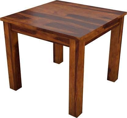 Image of VK Furniture Sheesham Solid Wood 4 Seater Dining Table Set of Four with 4 Cushion Chairs for Dinner Hall Kitchen Living Room Home Office Restaurant |L45 X W30 X H30|Natural Finish