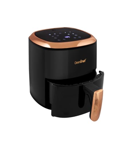 Greenchef Digital Air Fryer Frizzle with Touch Panel, uses up to 90% less fat, 8 Pre-set Menu, 1200W, 4.2 Liter , Large