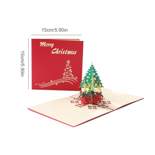 Cartões pop-up para Natal - Cartões de Natal co decoração pop-up de árvore,Cartões comemorativos par