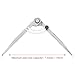 HARFINGTON Wing Divider Compass 7 Inch 175mm Adjustable Lockable Woodworking Compass for Metalworking Geometry Drawing Woodworking