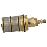Brass Thermostatic Cartridge for Assad Shower Mixing Valve Repair Kit, 115.35 mm Replacement Spool with Solid Brass Construction, Compatible with Built-in Thermostats, Gold and(Gold)