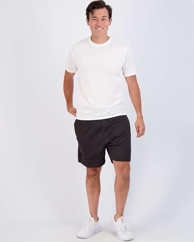 Image of Real Essentials 5 Pack: Men's Dry-Fit Moisture Wicking Active Athletic Performance Crew T-Shirt