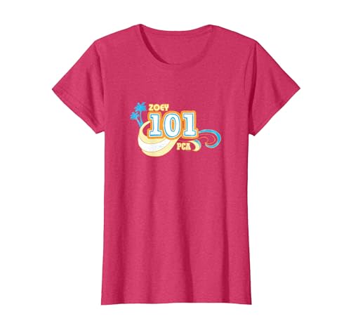 Zoey 101 PCA Summer Vibes Vintage Waves & Palms Logo T-Shirt, Women, Red Heather, Small