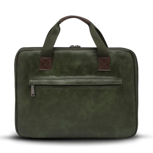 Image of VISMIINTREND Laptop Briefcase Messenger Shoulder Office Hand Bags for Men Women | Fits 13 inch /14 inch /15.6 Inch Laptops, Macbook | Vegan Leather | Corporate Gifts