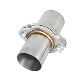 SVULK Exhaust Flange Repair Pipe Kit, 2' ID/50mm to 2' OD with Gasket and 2 Bolt, Stainless Steel Quick Fix Flange Pipe Joint, Universal Fitment