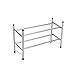 ANQING Wen Hong 2 Strati impilabili Regolabili 60-110 cm in Acciaio Inox Rack for Scarpe da Scarpe da Scarpe da stoccaggio organizzatore Scarpa Porta Scarpe Scarpe Scarpe scaffale