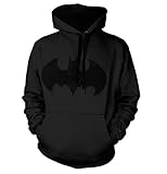  Batman Offizielles Lizenzprodukt Inked Logo Groß & Hoch Kapuzenpullover (Schwarz) 5X-Large