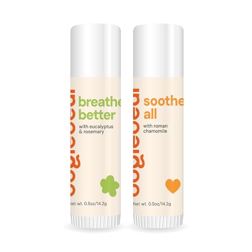 Image of oogiebear Soothe All & Breathe Better Balms 0.5 oz USDA-certified, 2 Pieces | Doctor-Made USDA Nose-to-Toe Natural Skin Care for Newborns, Infants & Toddlers, Cold pressed, Small batch crafted