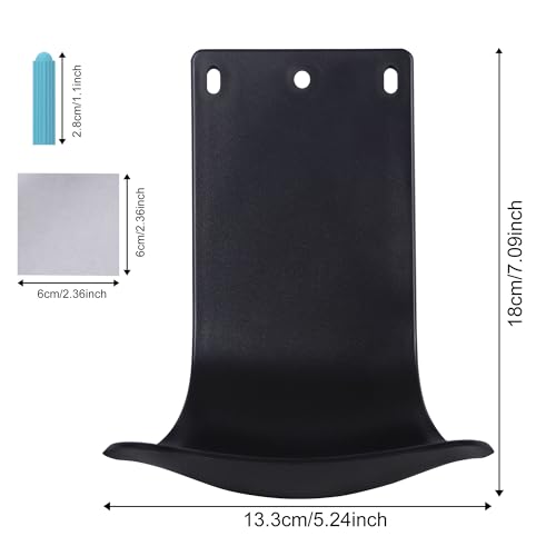 Image of Soap Dispenser Wall Mount Drip Tray, 2Pcs Black Plastic Wall Mount Soap Dispenser Detergent Drip Tray Catcher Prevent Dripping and Spraying
