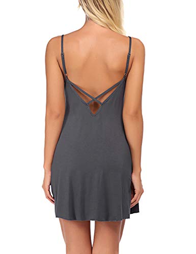 Avidlove Sexy Nightdress Spaghetti Strap Negligee Nightgown Chemise Slip(Gray, S) #TOP4