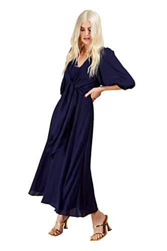 Robe midaxi bleu marine Little Mistress texturée anti-plis pour soirée