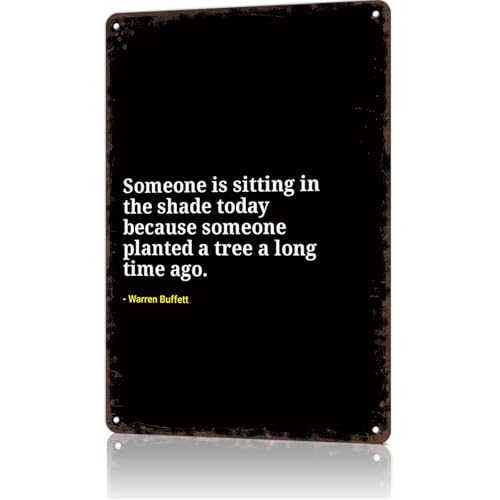 Vintage Metal Sign Decor Warren buffett quotes Poster Retro Funny