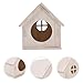 DRESSOOS Wooden Hamster House Hideout for Small Pets and Design for Dwarf Hamsters Gerbils and Mice Cozy Sleeping Space Fun Exercise Area