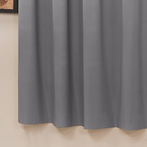 Cortina Cozinha Blackout Tecido Cinza 2,00x1,30 Corta Luz