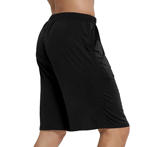 JINSHI Mens Sleeping Stretch Boxer Shorts Ultra-Soft Modal Lounge Pajama Bottoms with Pockets3