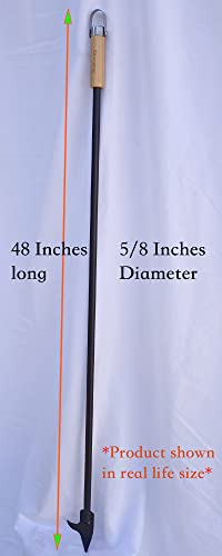 Stecoeico Fire Poker Fireplace Poker, 47 Inches Extra Long Sturdy Fire Pit Fireplace Poker. One Piece Fire Poker. Excellent Workmanship Campfire Poker, Hollow Core For Air Blowing Fire Poker. #TOP5