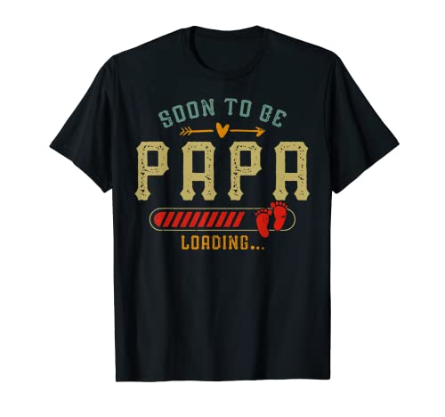 Soon to be Papa Loading New Dad anuncio de embarazo Camiseta