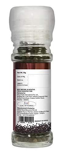 Image of Keya Malabar Black Pepper Grinder | Exotic Spices Blend 50 gm x 1 (Pack of 3)